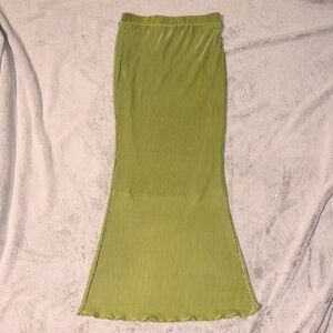 Princess Polly Evergreen Crinkle Midi Skirt